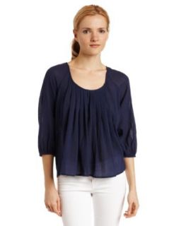 Joie Women's Mercer Cotton Gauze Top, Dark Navy, X Small at  Womens Clothing store