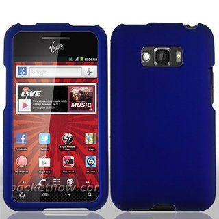 Blue Hard Cover Case for LG Optimus Elite LS696: Cell Phones & Accessories