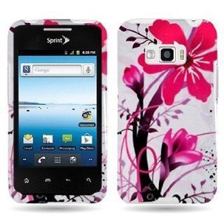 For LG Optimus Elite LS696 Bundle Phone Accessory   Pink Splash Designer Protector Snap on Hard Case Cover + SogaWireless Stylus Pen [SWB352]: Cell Phones & Accessories