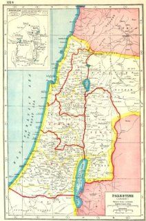 PALESTINE ANCIENT: Roman provinces. Judea Perea Samaria Gallilee 1920 old map   Wall Maps