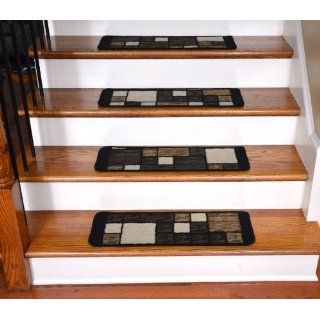 Washable Carpet Stair Treads   Hop Scotch Chocolate