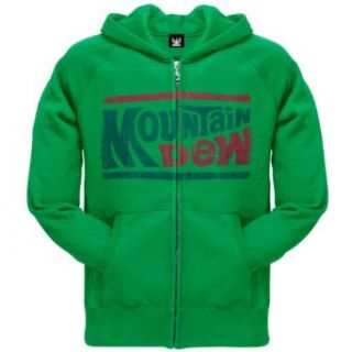 Mountain Dew   Mens Distressed Classic Logo Zip Hoodie: Fashion Hoodies: Clothing