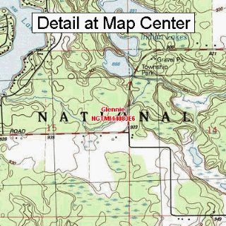 USGS Topographic Quadrangle Map   Glennie, Michigan (Folded/Waterproof) : Outdoor Recreation Topographic Maps : Sports & Outdoors