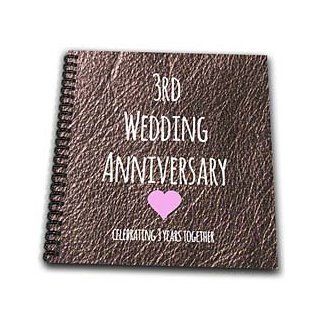 3dRose db_154430_2 3rd Wedding Anniversary Gift Leather Celebrating Together Memory Book, 12 by 12 Inch   Scrapbooks