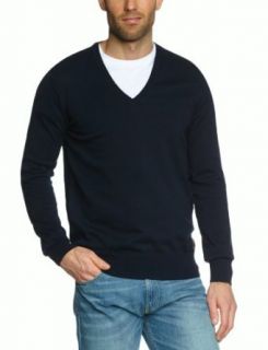 Ben Sherman Men's V Neck Engineered Elbow Detail Sweater, Navy Blazer, XX Large at  Mens Clothing store