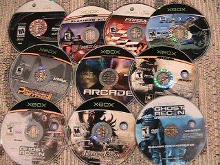 Lot of 10 Xbox Video Games~ Ghost Recon (Building the Warfighter)~prince of Persia (The Two Thrones)~ghost Recon (Advanced Warfighter)~ Americas Army~arcade~greg Hasting's Tournament Paintball Max'd~halo~forza 2~project Gotham Racing 2~2007 Game Di