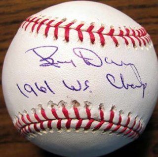 Bud Daley (1961 NY Yankees) Autographed/ Original Signed OML Baseball w/ Inscription "1961 WS Champs": Sports Collectibles