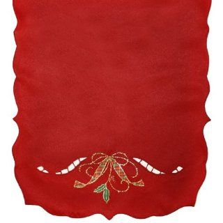 Lenox Holiday Nouveau 90 Inch Runner, Red   Table Runners