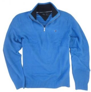Tommy Hilfiger Men's Half Zip Sweater (Medium, Blue) at  Mens Clothing store