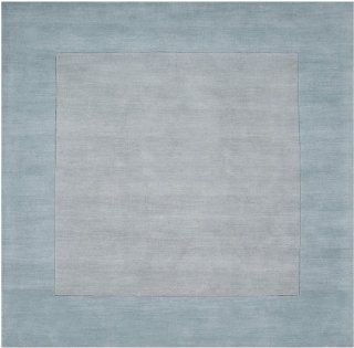 Area Rug 8x8 Square Solid/Striped Light Blue Color   Surya Mystique Rug from RugPal  