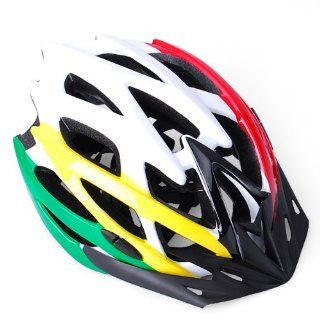 New Cycling Bicycle For Adult Mens Bike Adjust Safety White & Red & Black & Yellow Helmet With Visor: Sports & Outdoors