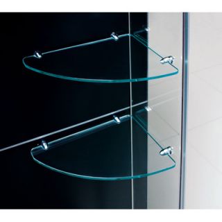 Dreamline Unidoor Frameless Hinged Shower Door with Glass Shelves