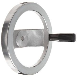 2 Spoked Polished Aluminum Dished Hand Wheel with Handle, 8" Diameter, 1/2" Hole Diameter, (Pack of 1): Hardware Hand Wheels: Industrial & Scientific