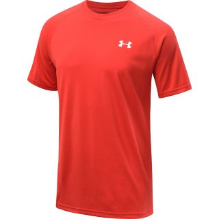 UNDER ARMOUR Mens Tech Short Sleeve T Shirt   Size: Medium, Red/white