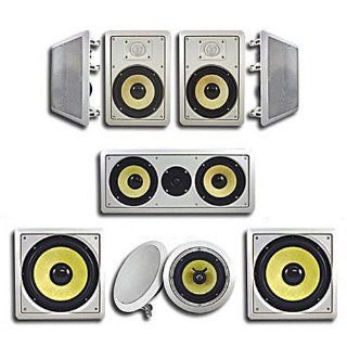 Acoustic Audio HD726 7.1 In Wall/Ceiling 9 Piece Home Speaker System: Electronics
