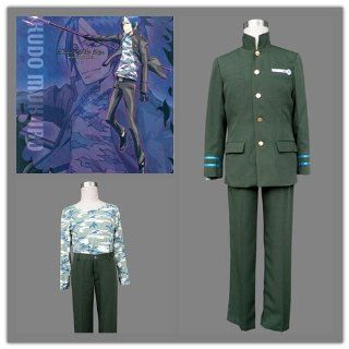 Katekyo Hitman Reborn Boys Uniform Cosplay Costume Green Color 2rd Version Clothing
