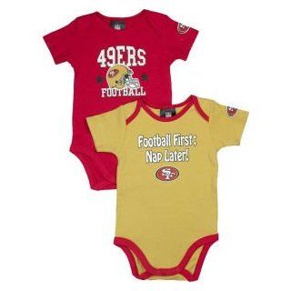 NFL San Francisco 49Ers Boy's Short Sleeve Bodysuit, 3 6 Months, Red  Infant And Toddler Sports Fan Apparel  Clothing