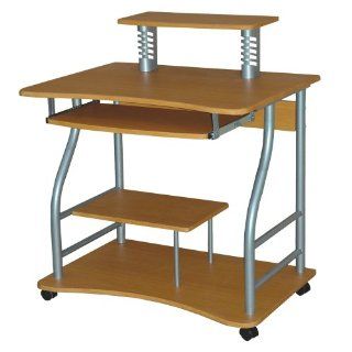 Home Source Industries AMT 710 Computer Cart on Casters, Beech   Home Office Desks
