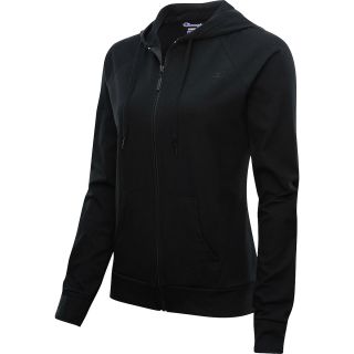 CHAMPION Womens Favorite Full Zip Hooded Jacket   Size: L, Black
