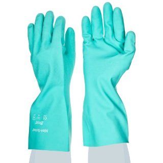 Showa Best 730 Nitri Solve Nitrile Glove, Flock Lined, Chemical Resistant, 15 mils Thick, 13" Length, XS (Pack of 12 Pairs): Chemical Resistant Safety Gloves: Industrial & Scientific