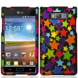 Rainbow Star Hard Cover Case for LG Splendor US730: Cell Phones & Accessories