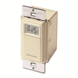 Honeywell RPLS731B1009/U EconoSWITCH 7 Day Programmable Timer for Lights, Light Almond   Wall Timer Switches  