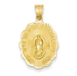 14k Our Lady Of Guadalupe Medal Pendant: Jewelry