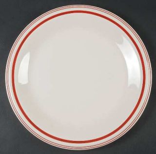 Ralph Lauren Cafe Stripe Red 12 Chop Plate/Round Platter, Fine China Dinnerware