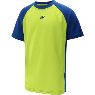 NEW BALANCE Boys Megawatt Short Sleeve T Shirt   Size: L, Highlight Yellow