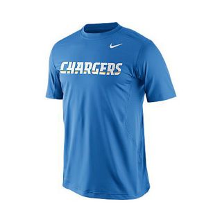 NIKE Mens San Diego Chargers Dri FIT Hypercool Speed Short Sleeve T Shirt  
