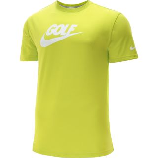 NIKE Mens Sport Golf Short Sleeve T Shirt   Size Xl, Venom Green