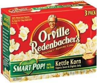 Orville Redenbacher's Smart Pop 94% Fat Free Kettle Korn 3 pk Microwave Popcorn 8.6 oz : Grocery & Gourmet Food