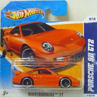 Hot Wheels Porsche 911 GT2 119 RED Nightburnerz 2011 short card: Toys & Games