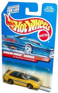 Mattel Hot Wheels 1997 Sugar Rush Series 164 Scale Die Cast Metal Car # 4 of 4   Nestle Butterfinger Yellow Sport Coupe 1996 Mustang Convertible (Collector No. 744) Toys & Games
