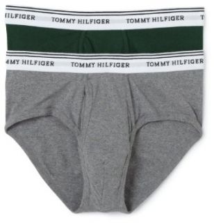 Tommy Hilfiger Men's Classic Tommy Brief  2Pack, Grey Heather/Tempest Green, 30 at  Mens Clothing store: Briefs Underwear