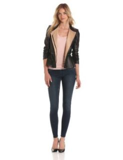 Rebecca Taylor Women's Leather Blazer, Black, 2 at  Womens Clothing store