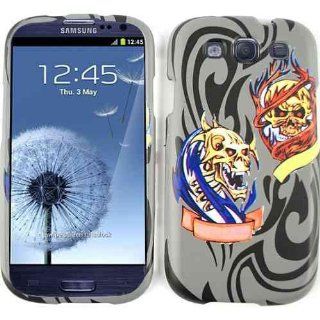 Samsung Galaxy S III I747 Skulls On Gray Case Cover Hard New Skin Snap On: Cell Phones & Accessories