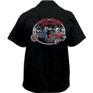Lethal Threat Bikes and Rods Work Shirt , Gender Mens/Unisex, Primary Color Black, Size 2XL FE50137XXL Automotive