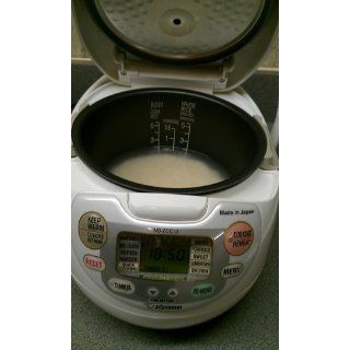 Zojirushi NS ZCC10 5 1/2 Cup (Uncooked) Neuro Fuzzy Rice Cooker and Warmer, Premium White, 1.0 Liter: Kitchen & Dining
