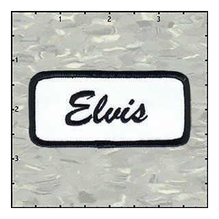 Elvis Name Tag Novelty Embroidered Iron On Badge Applique Patch FD
