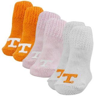 NCAA Tennessee Volunteers Newborn Girl Pink Tennessee Orange White 3 Pack Knit Booties : Sports Fan Socks : Sports & Outdoors