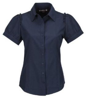 Tri Mountain Womens short sleeve shirt w/ruffle at shouder along arm: Clothing