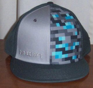 Minecraft   Snap Back Hat   DIAMOND CRAFTING (Gray   One Size): Toys & Games