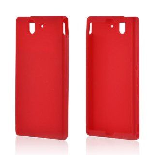 Red Sony Xperia Z Silicone Case Cover [Anti Slip] Supports Premium High Definition Anti Scratch Screen Protector; Best Design with High Quality; Coolest Soft Flexible Silicon Rubber Case Cover for Xperia Z Supports Sony Z Devices From Verizon, AT&T, Sp