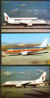 Boeing 737 postcard group Cayman Airways Southwest: Entertainment Collectibles