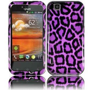 Purple Leopard Hard Case Cover for T Mobile Mytouch LG Maxx Touch E739: Cell Phones & Accessories