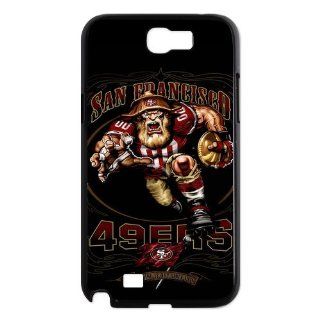NFL San Francisco 49ers Mascot Samsung Galaxy Note 2 N7100 Case Slim Protective Case Cover black&white: Cell Phones & Accessories