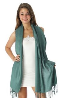 Fashion Chic shawl scarf Solid HD Pashmina Green PCS1394 at  Womens Clothing store: Fashion Scarves
