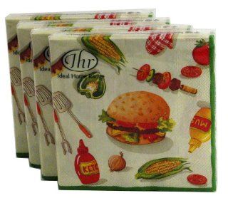 Ideal Home Range Burger Party Design, 80 Luncheon Napkins: Health & Personal Care
