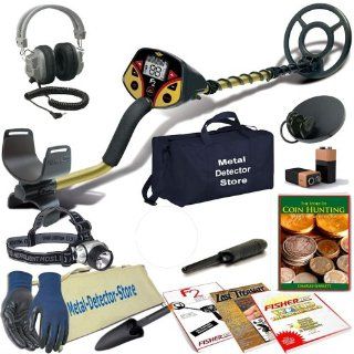 FISHER F2 Metal Detector Store Special Package W8" Search Coil PLus Free 4" Coil, Pin pointer, Carry Bag, Headphones, HeadLamp, Pouch, Digger Coin Hunting Book: Electronics